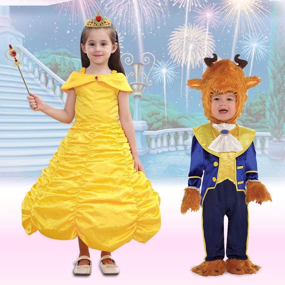 Detalle 2 de Vicloon Belle costume da principessa per bambina ðŸŽ