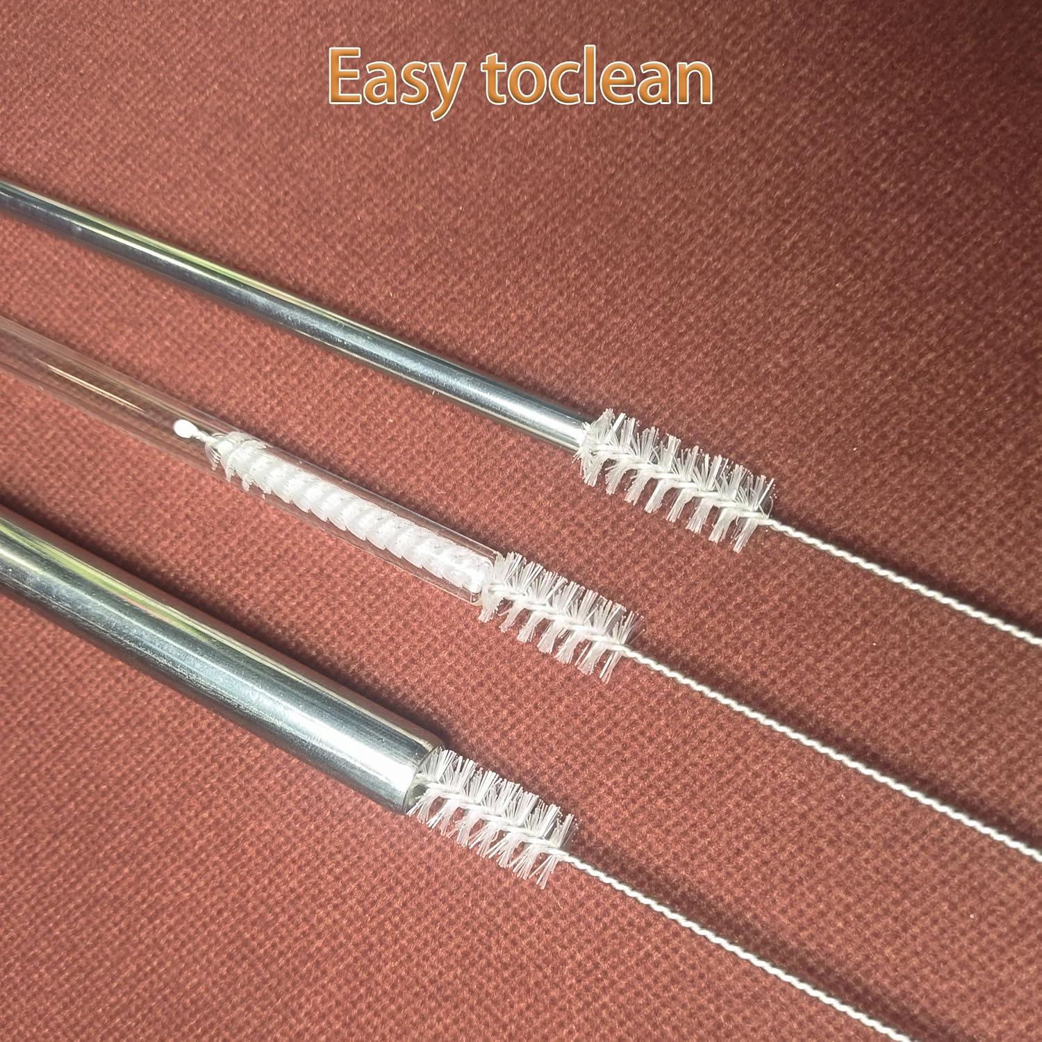 Thumbnail 6 de CIDYAUST Straw Cleaner Brush Extra Long 12 Inch 4-Pack – Durable, BPA-Free Stainless Steel Core Straw Cleaning Kit