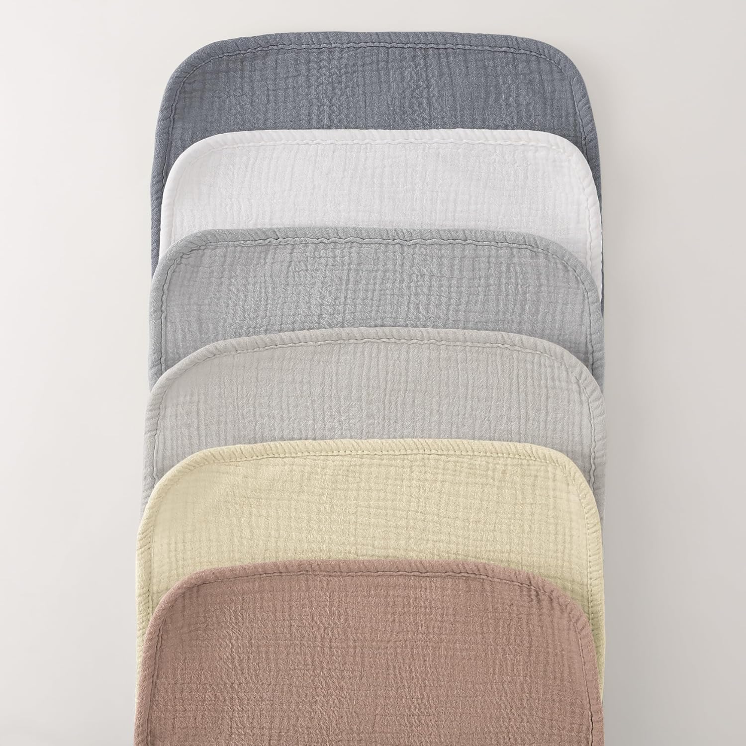 Thumbnail 2 de Bearmoss Muslin Squares Cloths: 6-Pack 100% Cotton Baby Burp Cloths, 50x25cm, Ultra-Absorbent and Soft