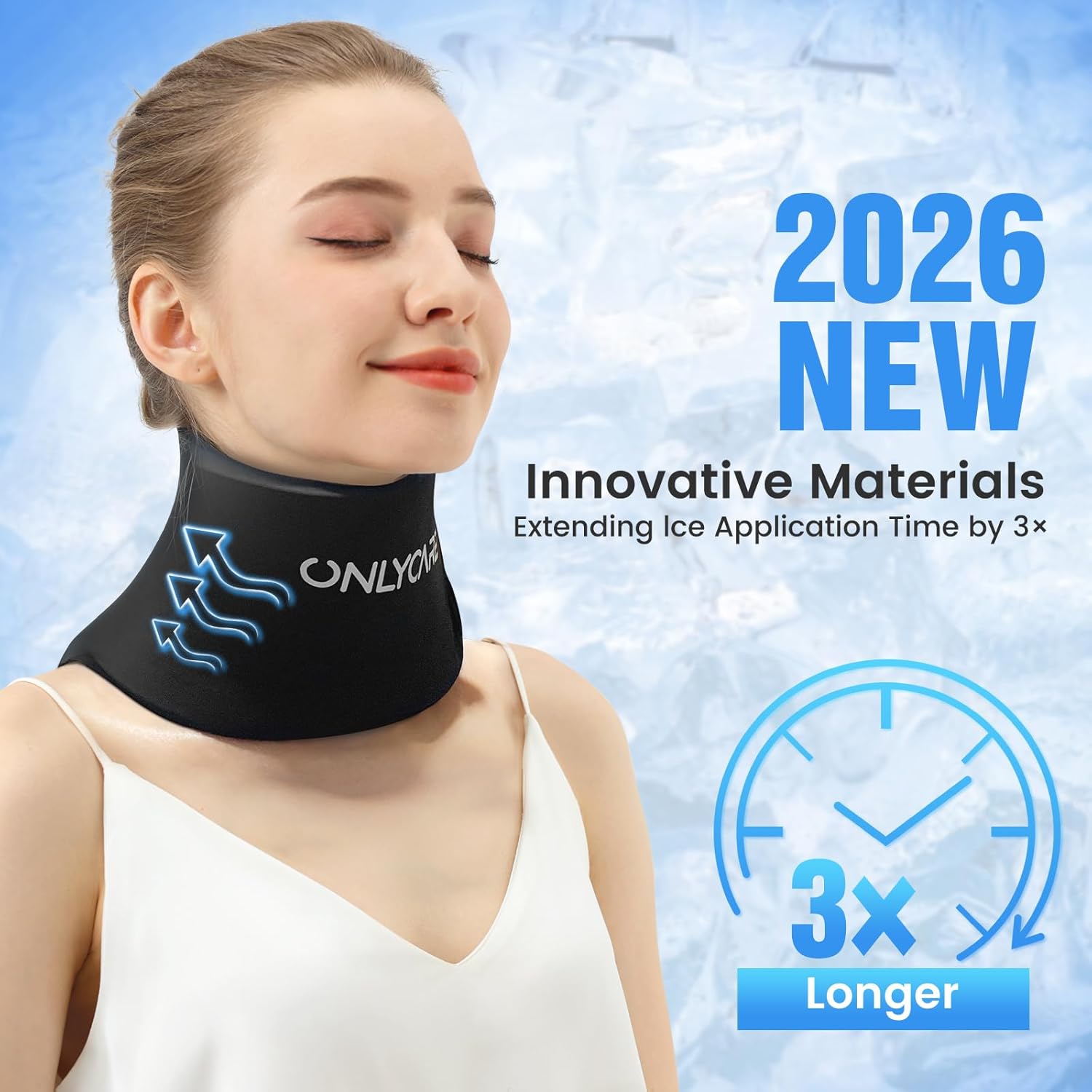 Detalle 2 de ONLYCARE CN01 Reusable Neck Ice Pack Wrap, Adjustable Hot and Cold Gel Compress