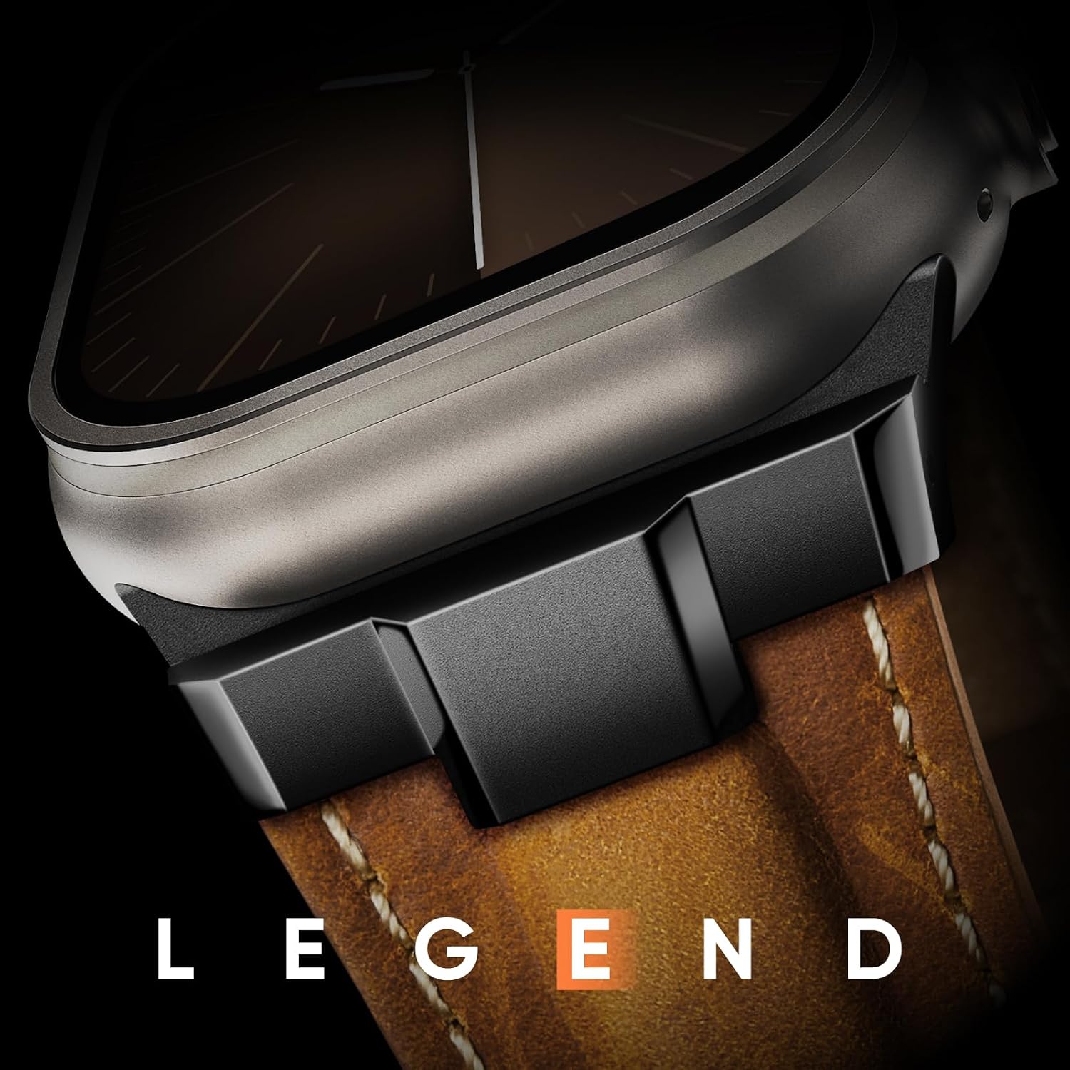 Detalle 2 de Suitisbest Leather Apple Watch Band, Natural Cowhide, Adjustable Fit, Tang Buckle
