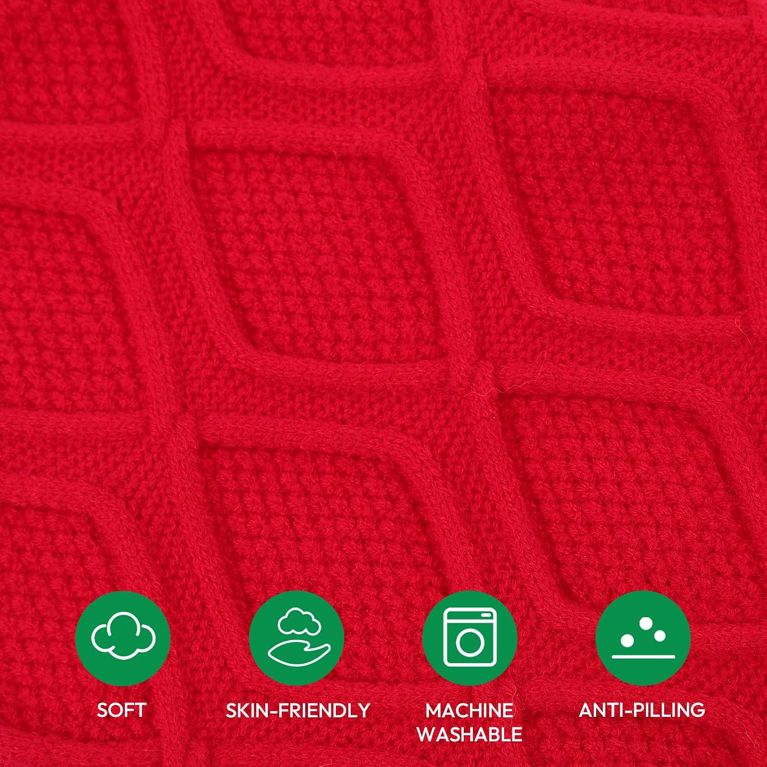 Detalle de Pull KONVINIT sans manches à col roulé pour petit chien, rouge/bleu (hiver & Noël)