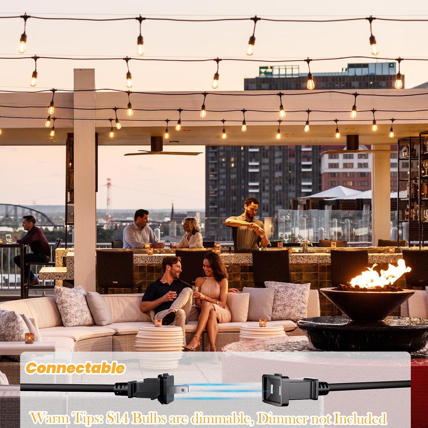 Detalle 2 de Svater Outdoor String Lights 96 ft