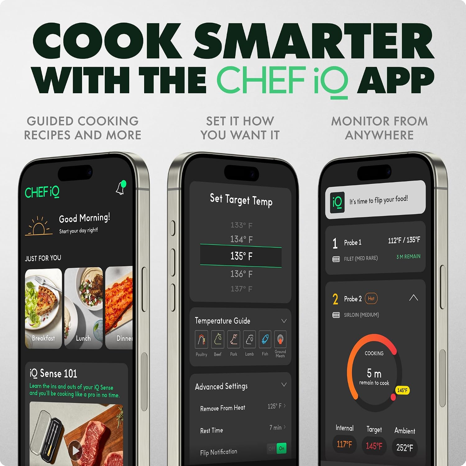 Detalle de CHEF iQ Smart Wireless Meat Thermometer Gen3