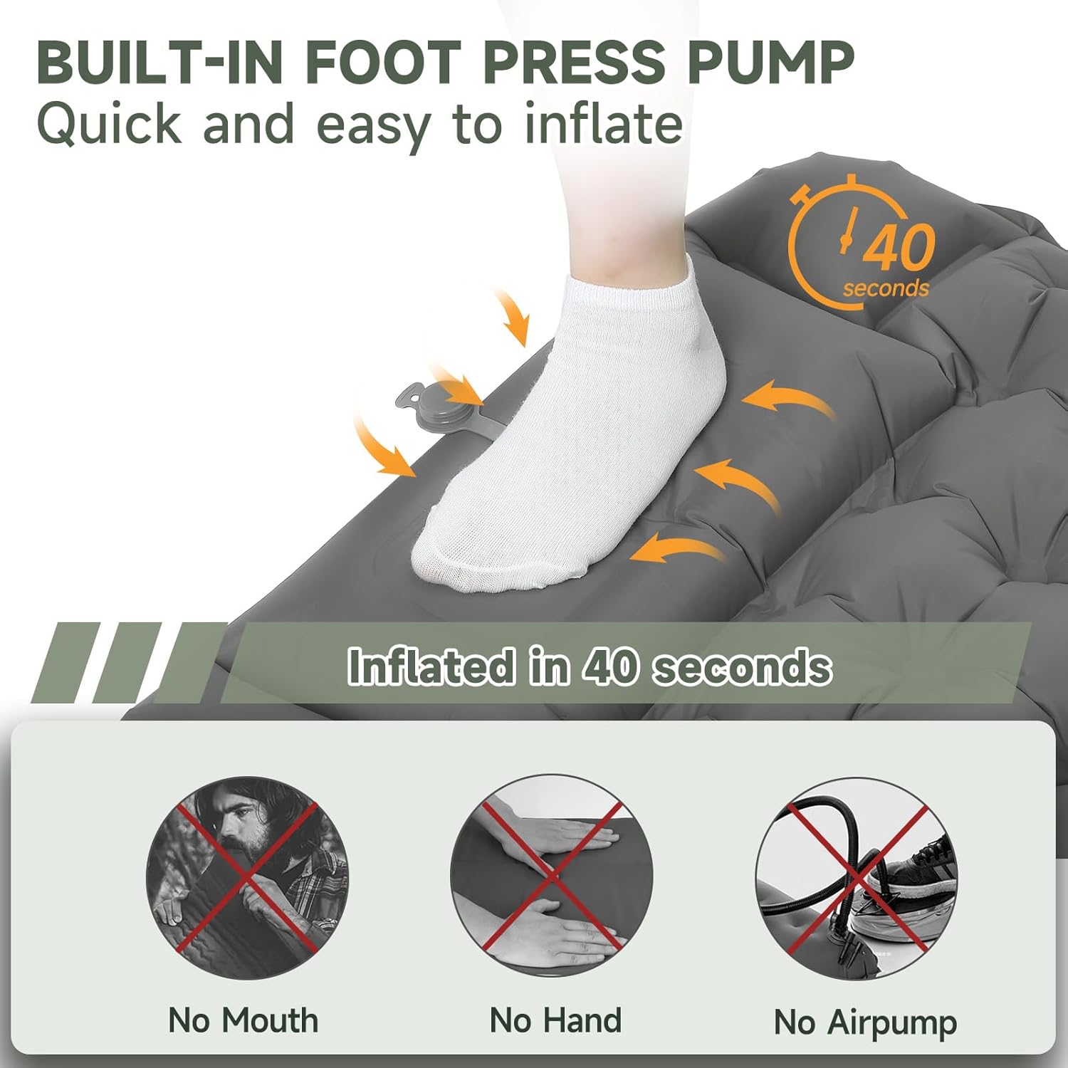 Detalle de Aptliton 10cm inflatable sleeping pad