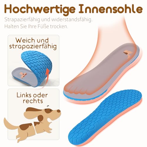 Detalle de IceUnicorn Hausschuhe Kinder Jungen Mädchen – atmungsaktives Obermaterial, Klettverschluss und rutschfeste Sohle