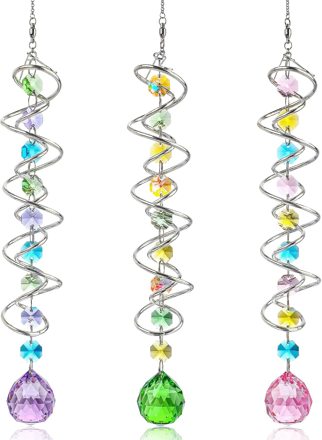 Thumbnail 6 de H&D HYALINE & DORA 5 Pack crystal sun catchers wind spinners for windows, gardens and indoor décor