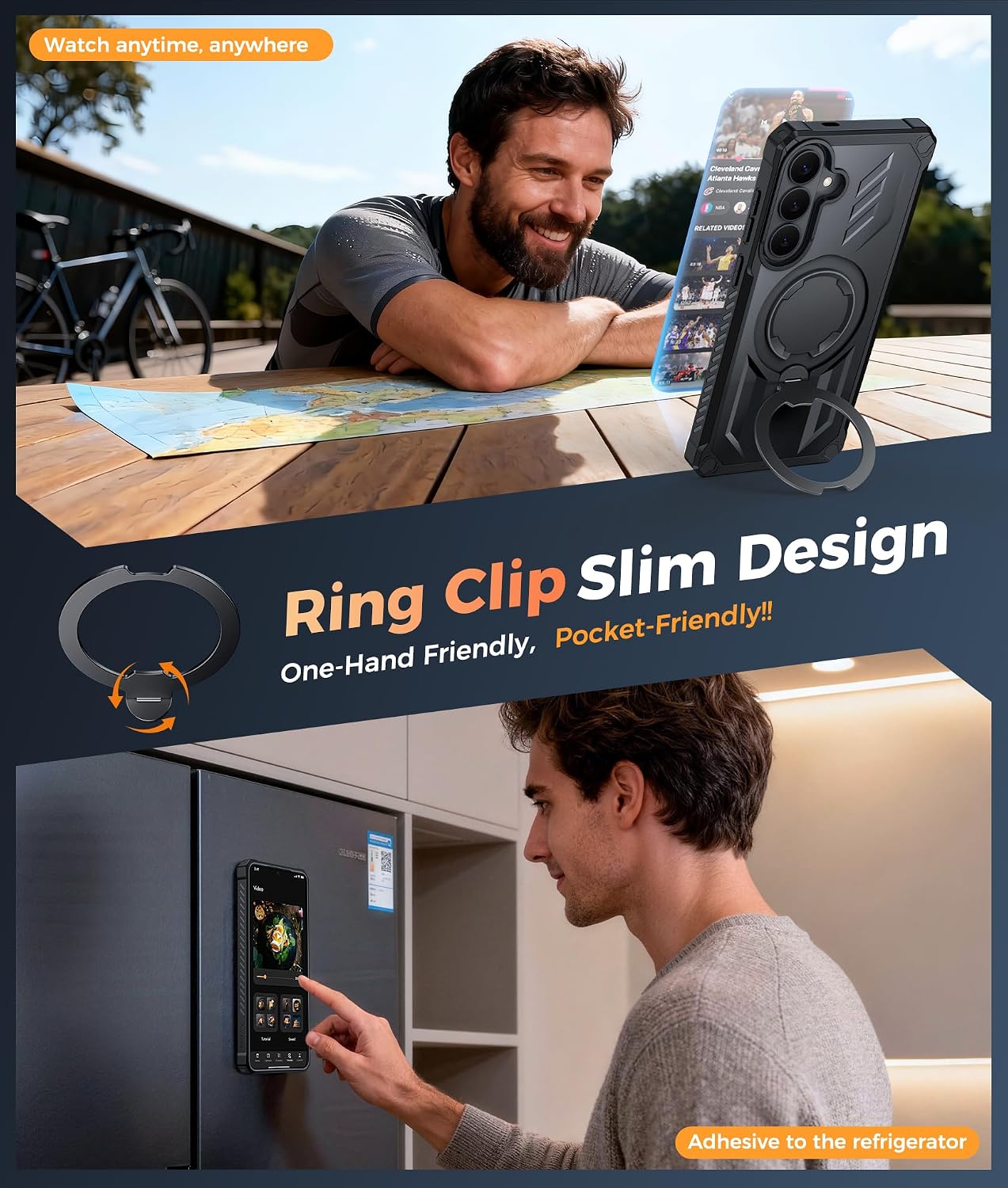 Thumbnail 6 de FNTCASE for Samsung Galaxy S26 Case with Magnetic Ring Kickstand, Screen Protector, and MagSafe Compatibility