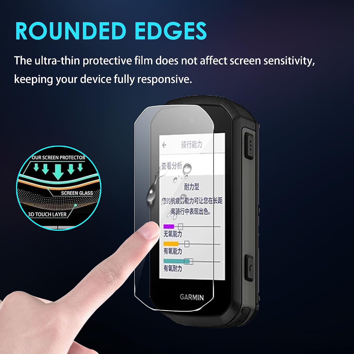 Thumbnail 3 de FDHYFGDY Displayschutz Garmin Edge 550/850 9H