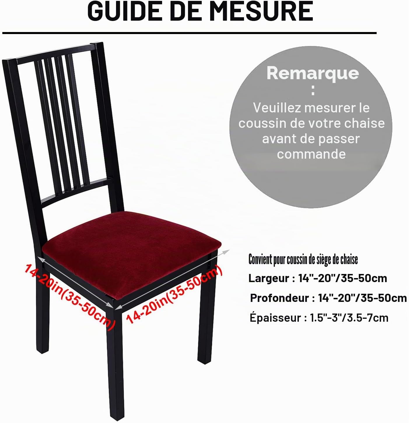 Thumbnail 3 de Homaxy Housse de Chaise Universelle - Velours élastique, lavable en machine, noir, 4 pièces