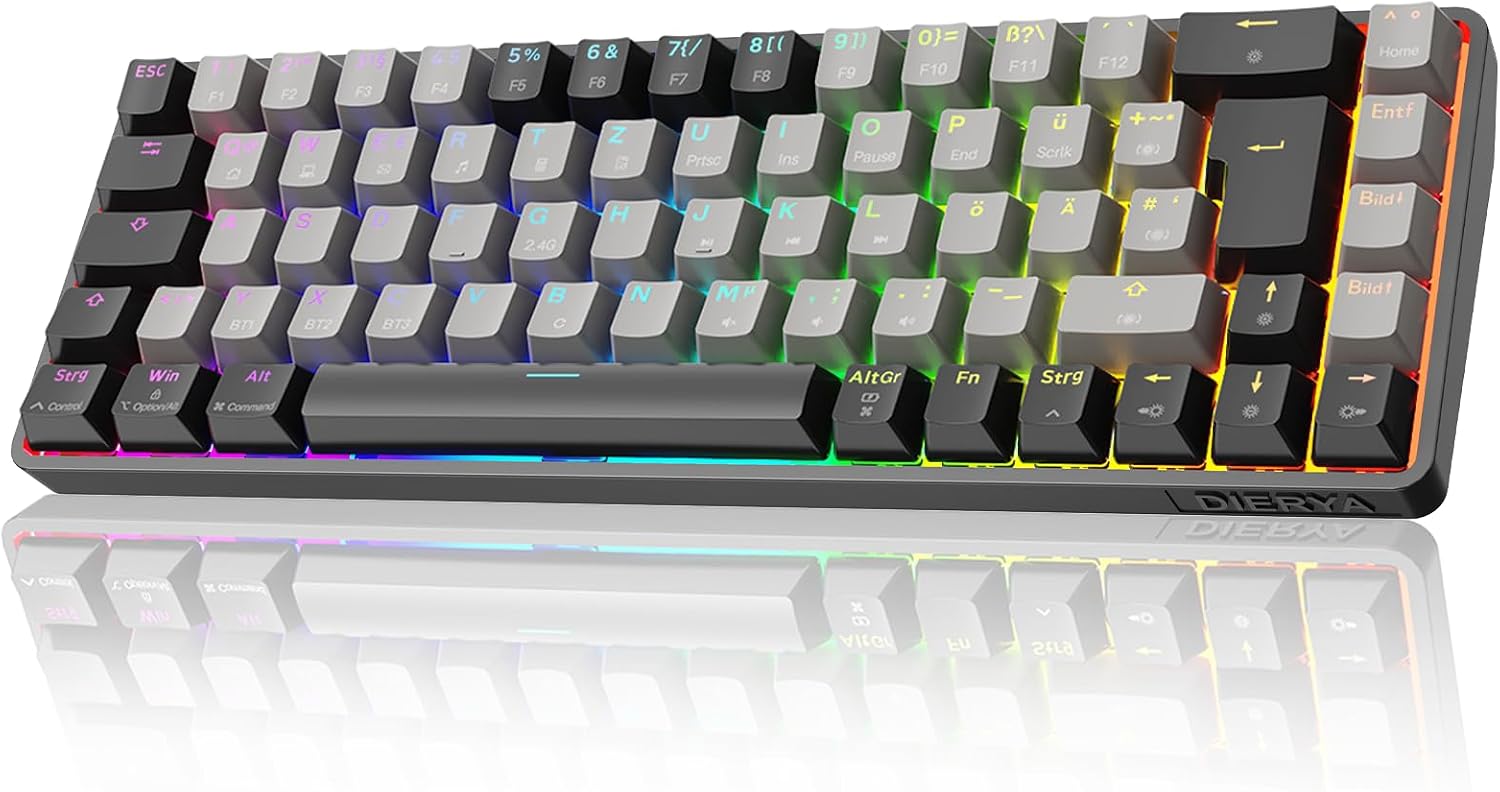 Detalle de Dierya DK68 Kabellose Gaming Tastatur