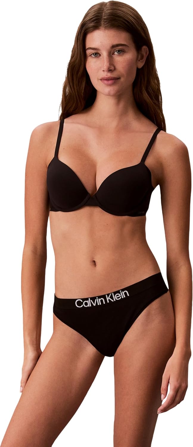 Detalle de Calvin Klein Women's Thong 5pk Lv00qd5331 Thongs – Minimalist Comfort for Everyday Wear