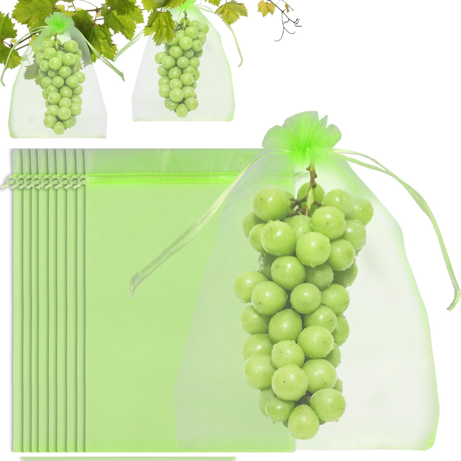 Detalle de Sacchetti organza 20x30 cm 100 pezzi protezione frutta