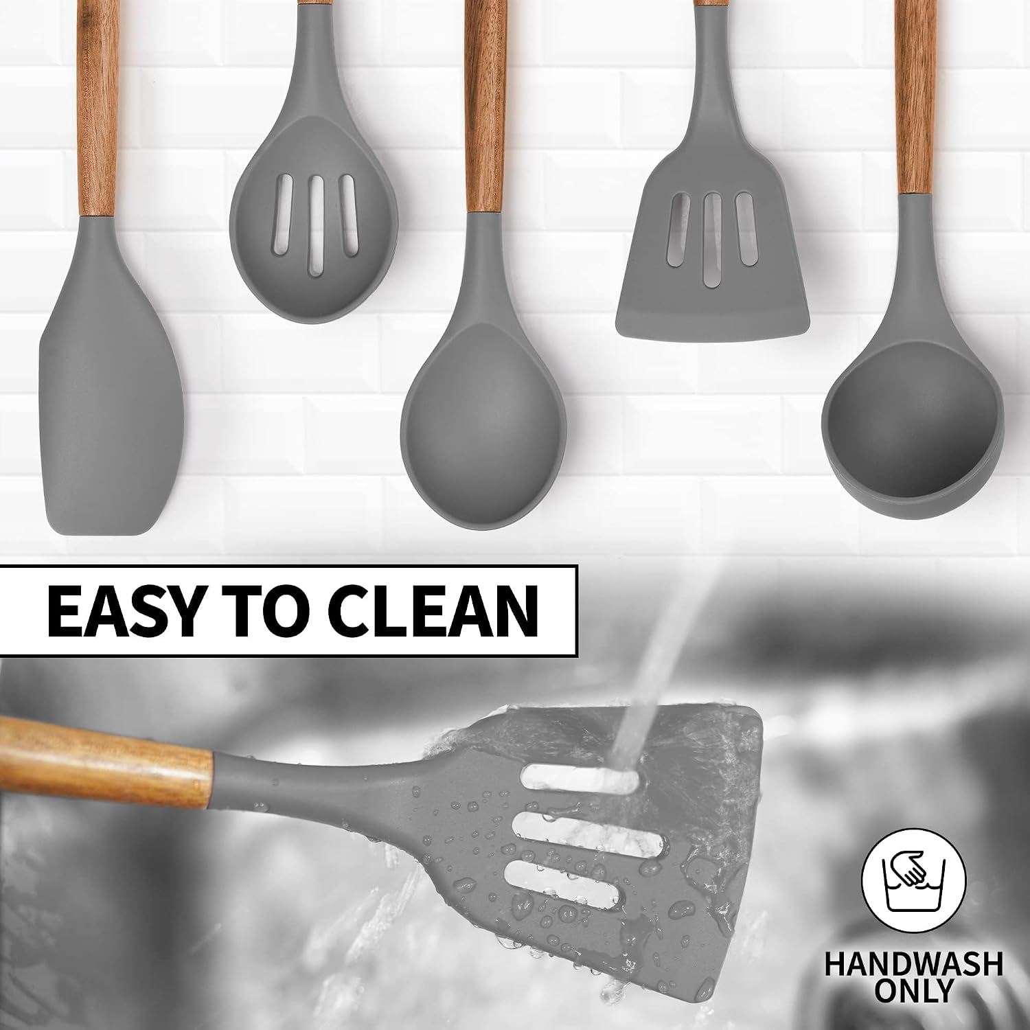 Thumbnail 6 de Zulay Kitchen Silicone Utensil Set 5-Piece