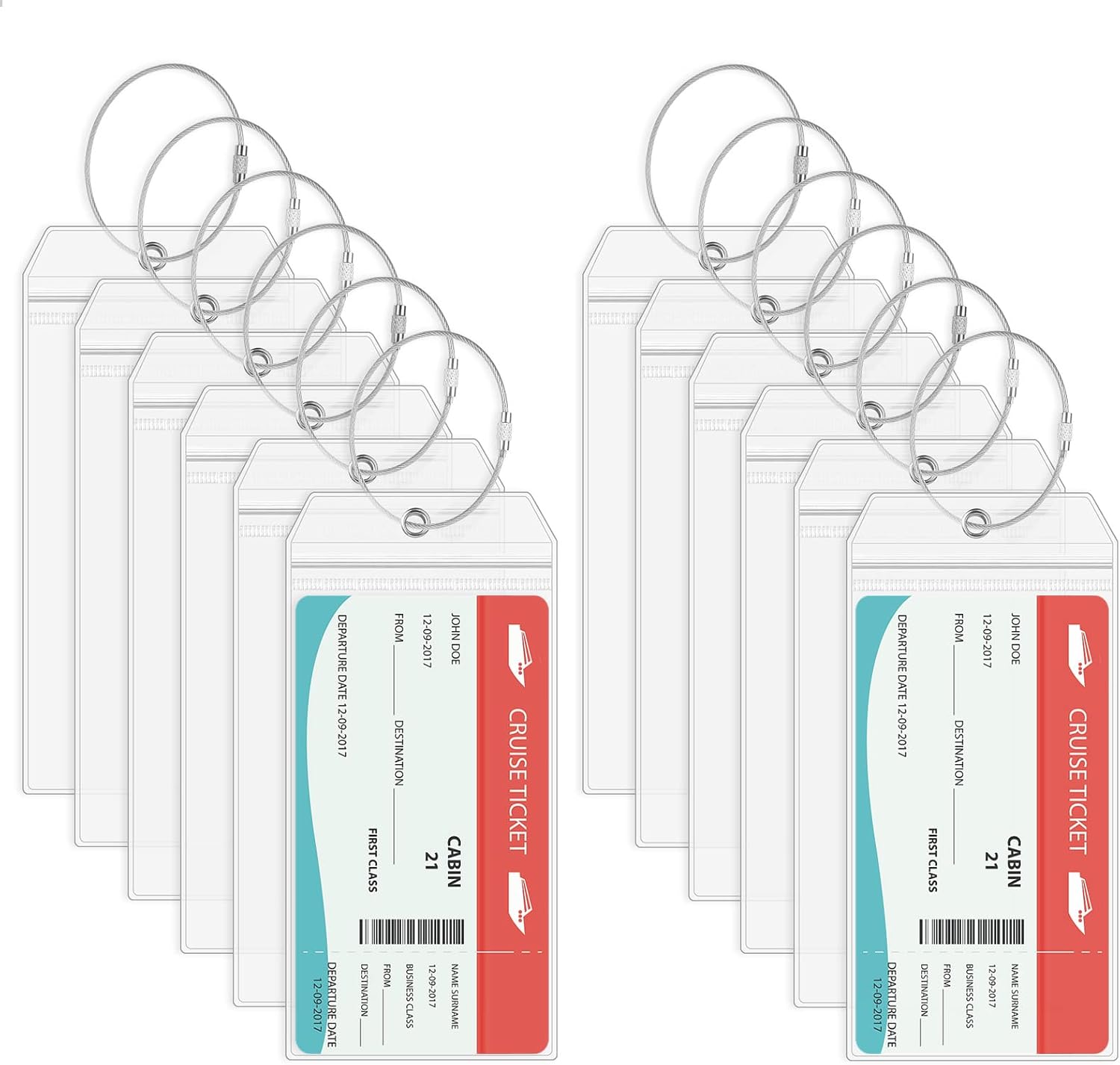 Vicloon Porta Etichette per Valigia 12 pezzi