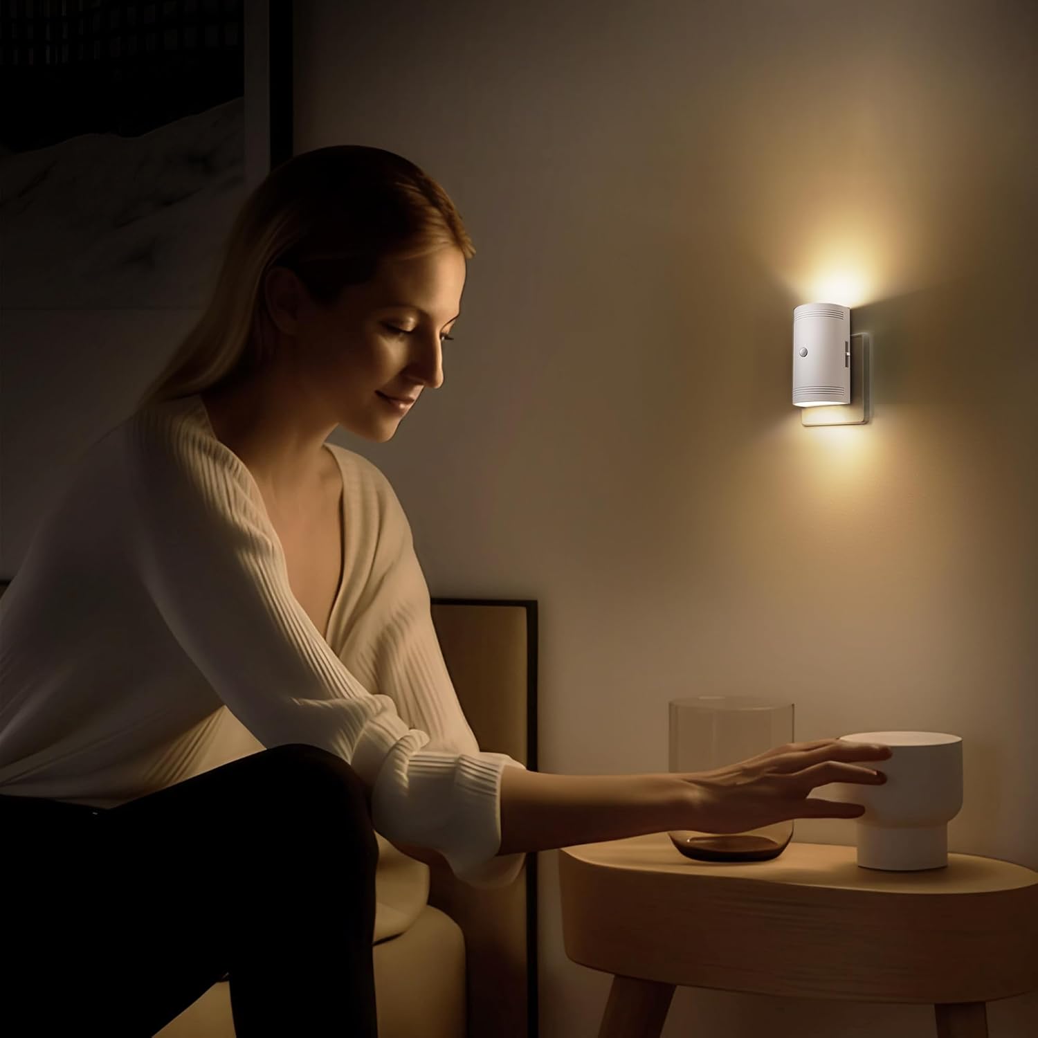 Thumbnail 4 de LOHAS-LED Nachtlicht mit Bewegungsmelder (Warmweiß 3000K), dimmbar 0–100 lm – Steckdosen-Nachtlicht für Kinderzimmer, Flur & mehr