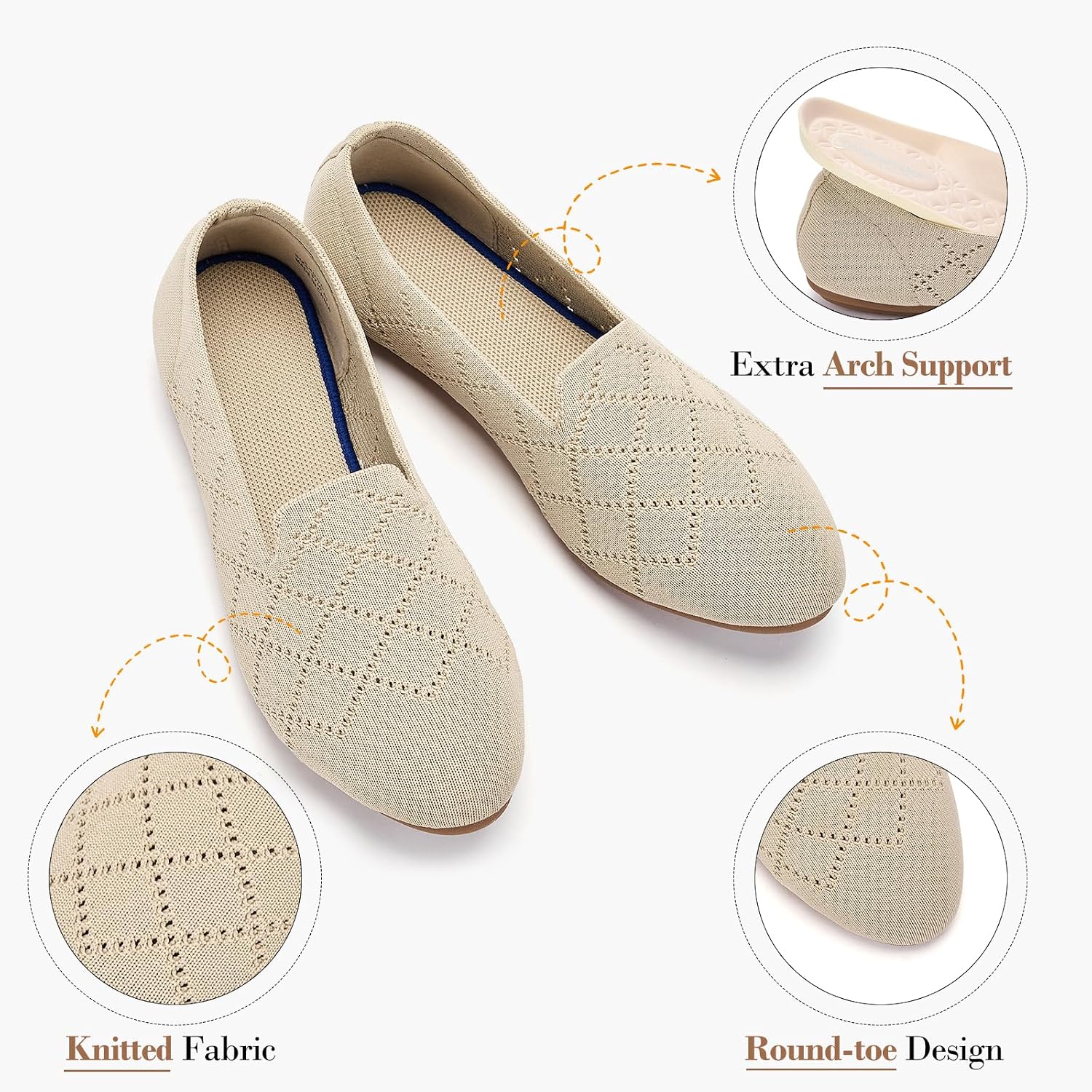 Thumbnail 4 de Puxowe Ballerinas Memory Foam flach für Damen