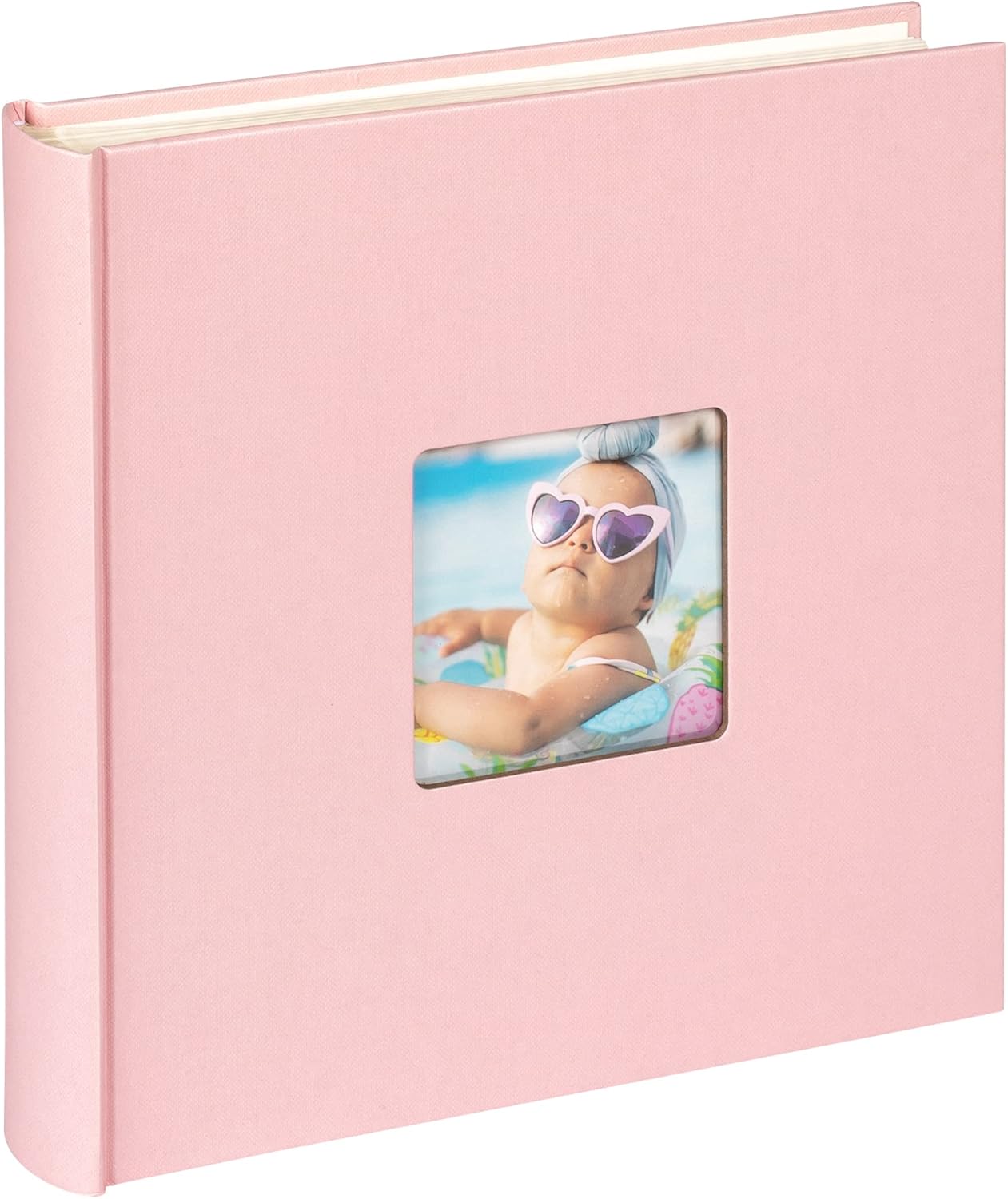 Detalle de Walther Design Fun FA-208-BR Album Photo avec Couverture à Fenêtre – Rose, 30 x 30 cm