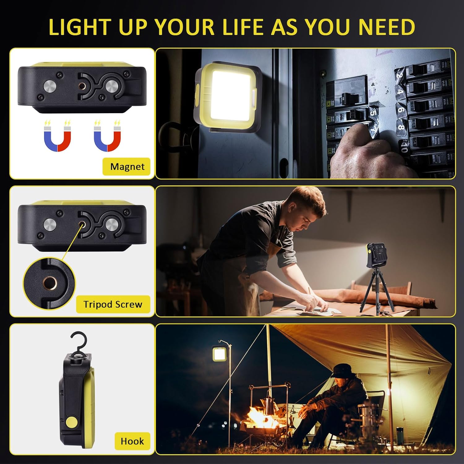 Thumbnail 2 de 30W Magnetic Rechargeable Work Light with 1500 Lumens and 360° Rotation