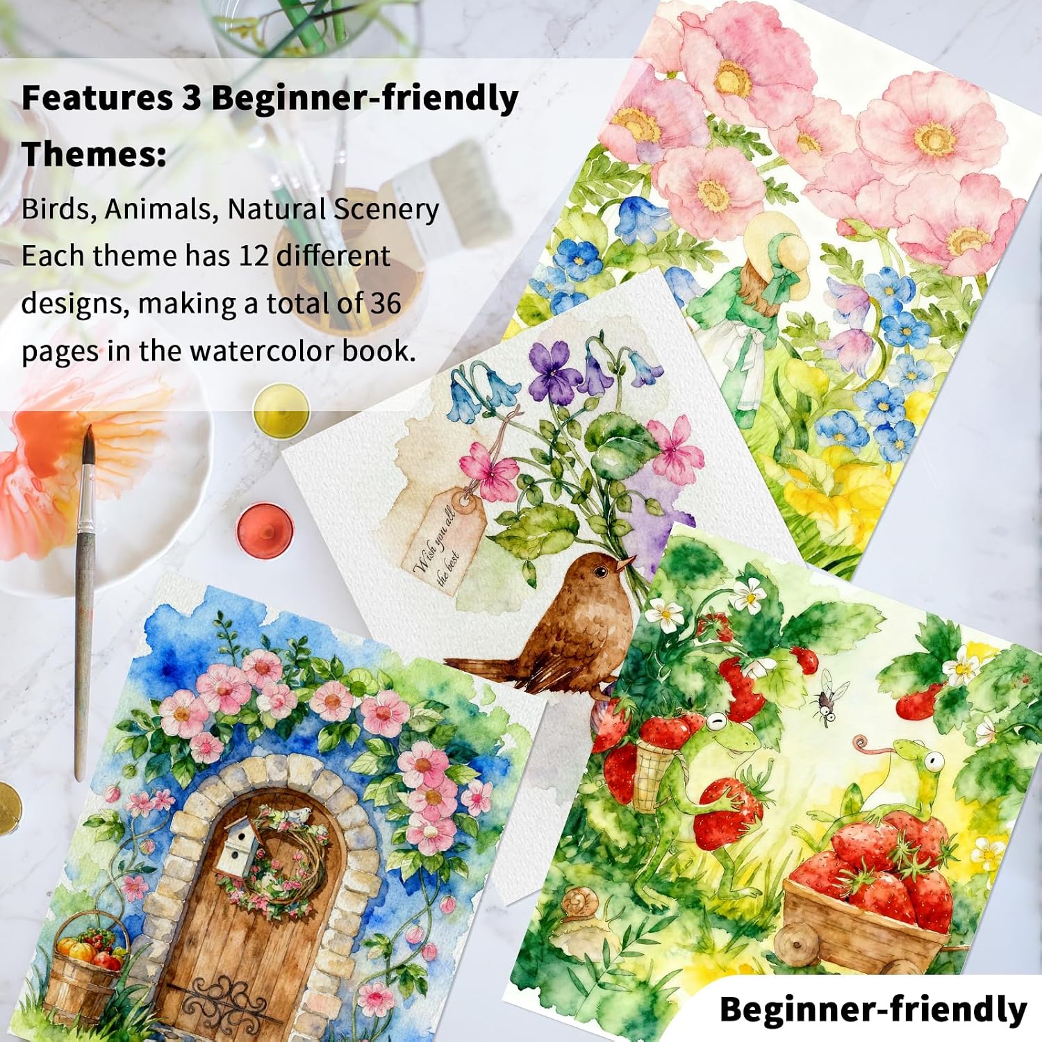 Thumbnail 1 de Kalysky Watercolor Coloring Books, 160 GSM Paper