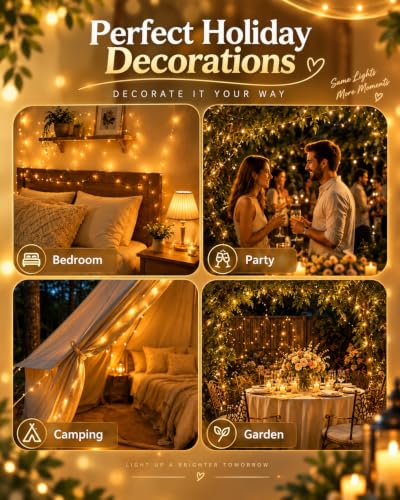 Detalle 2 de LEEDLIT Fairy Lights Battery Operated – 20m, 200 LEDs, 8 Modes