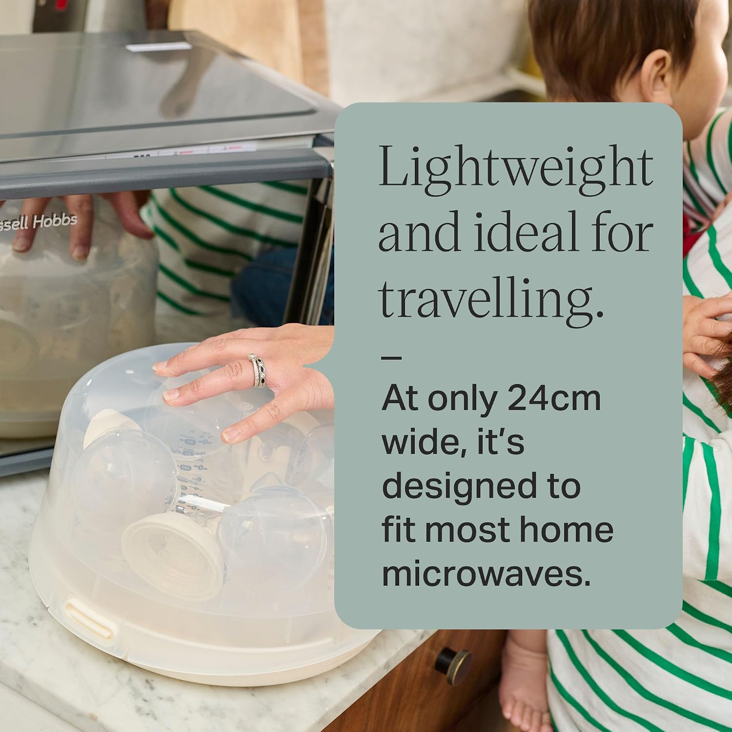 Detalle 2 de Tommee Tippee microwave steam steriliser 4-minute cycle