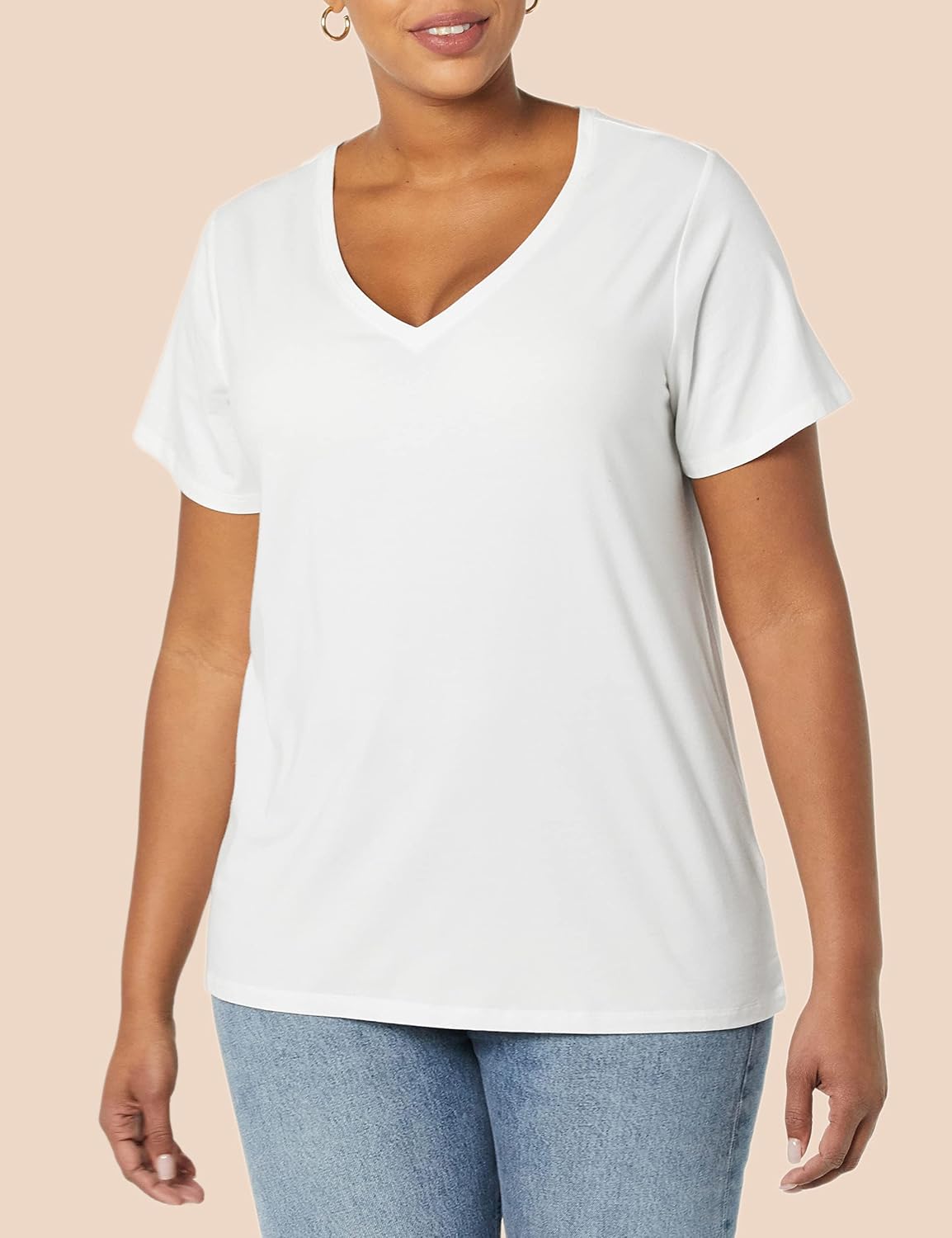 Thumbnail 4 de T-Shirt Amazon Essentials con scollo a V e maniche corte, taglie forti donna (confezioni multiple)