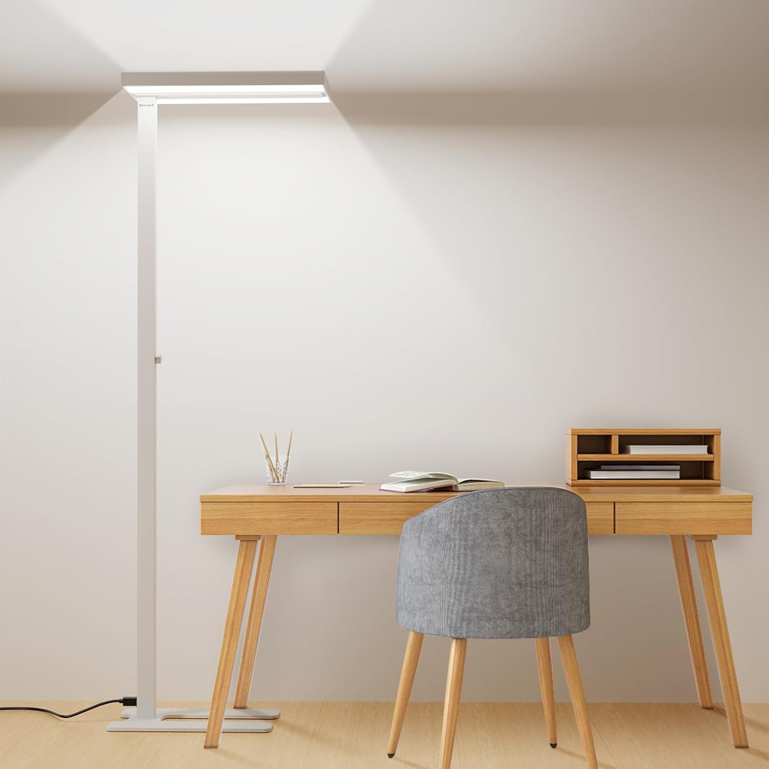 Detalle de Honeywell 155W LED Floor Lamp - 02E MAX Sunturalux Eye-Care Tall Standing Light