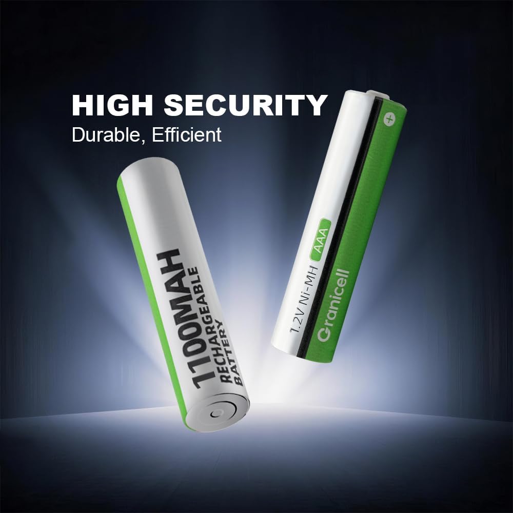 Thumbnail 2 de Granicell AAA Rechargeable Batteries (12 Pack) – 1100mAh NiMH, 1.2V, 1300 Cycles