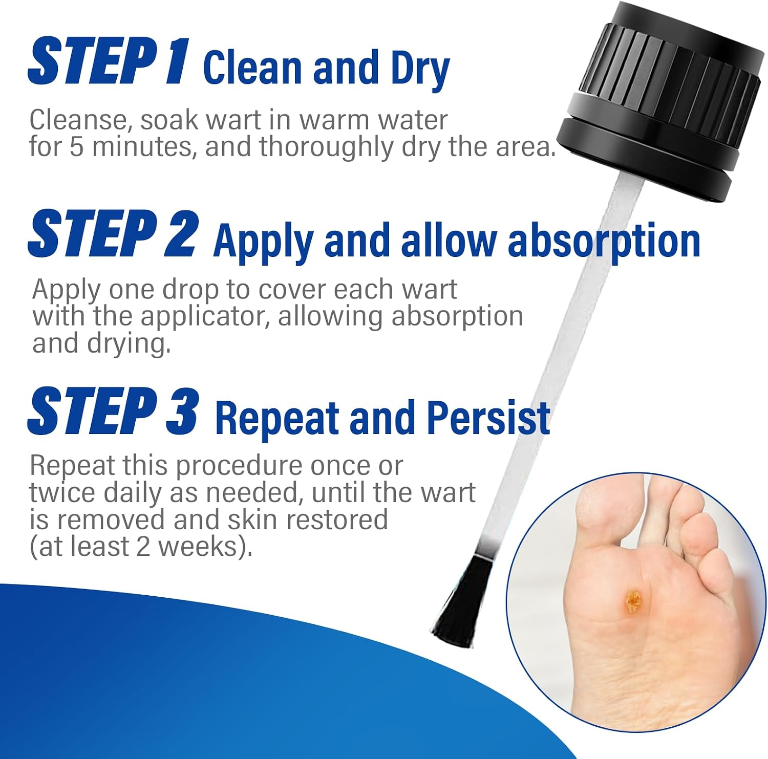 Detalle de OSNOIA Wart Remover Gel with Salicylic Acid, Fast-Drying 15 mL