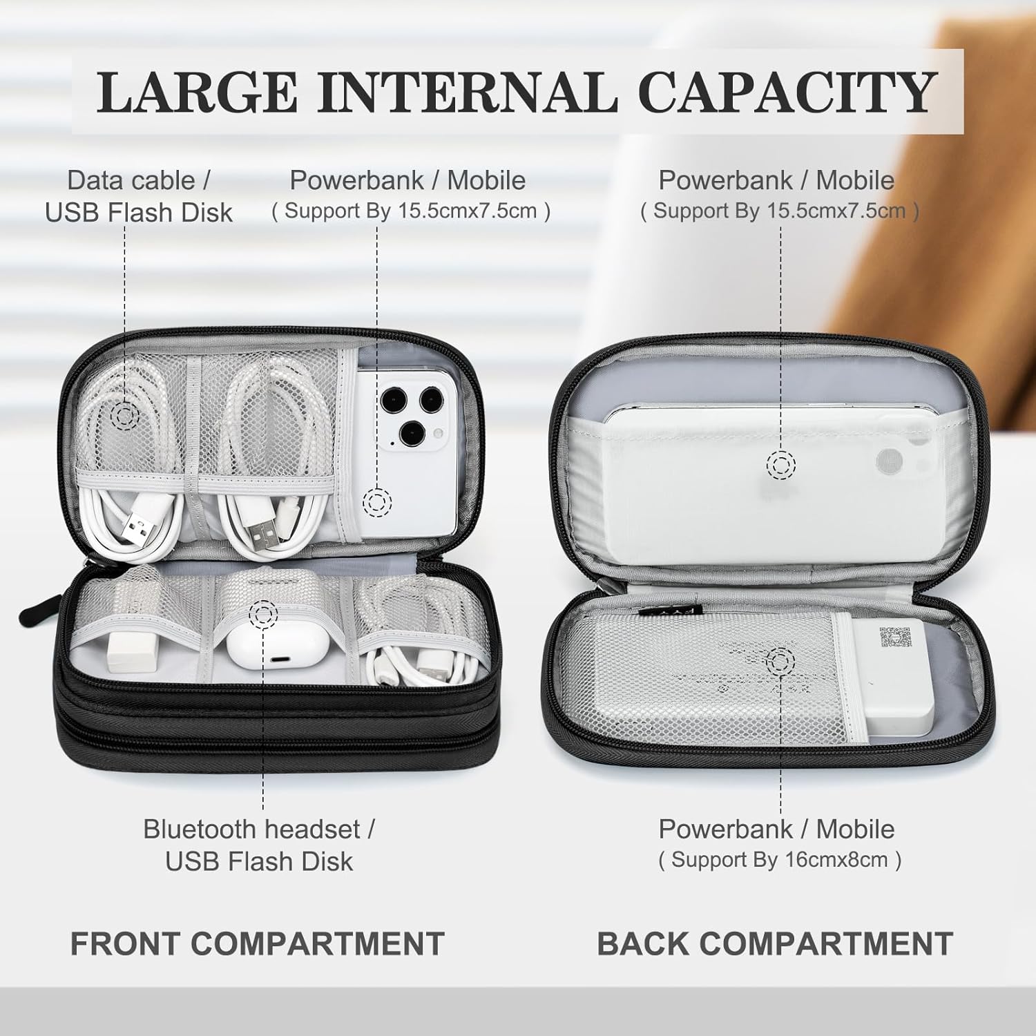 Thumbnail 2 de FYY Travel Cable Organizer Pouch for Electronics