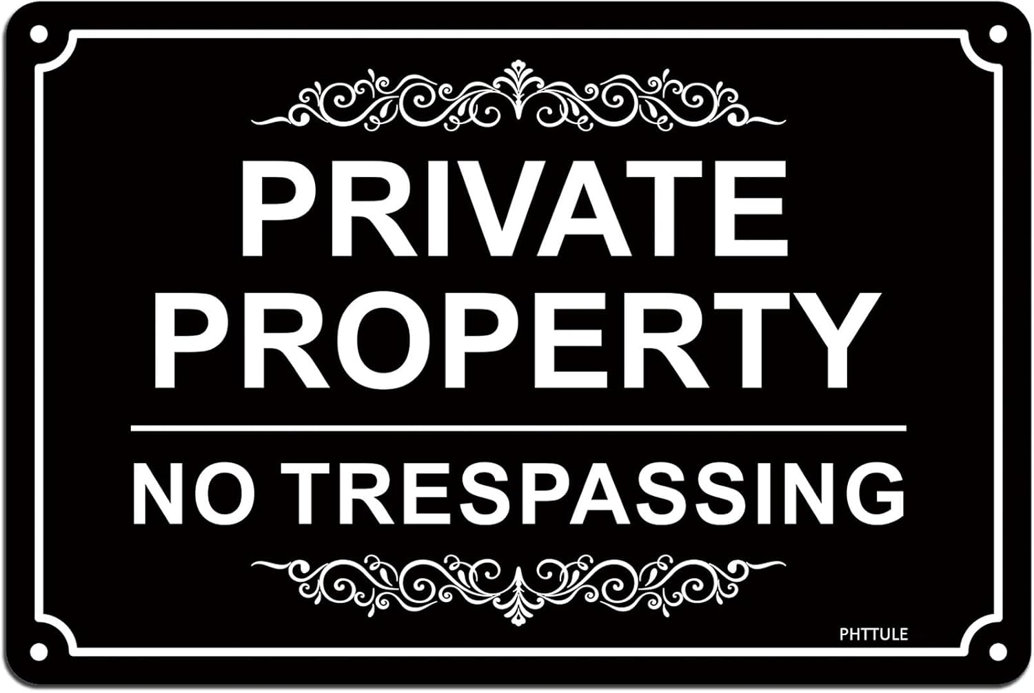 Thumbnail 6 de PHTTULE No Trespassing Sign 8 x 12 Inches
