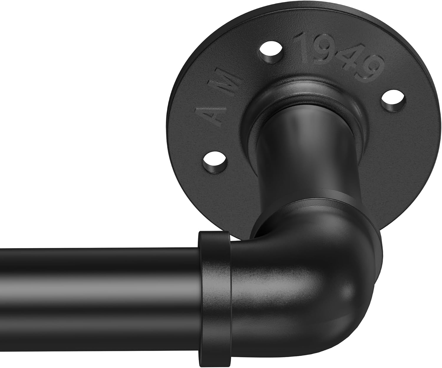 Detalle de Dee.Romg 8083 gardinstång för öljetter, 95–290 cm, svart metall, Ø 25 mm