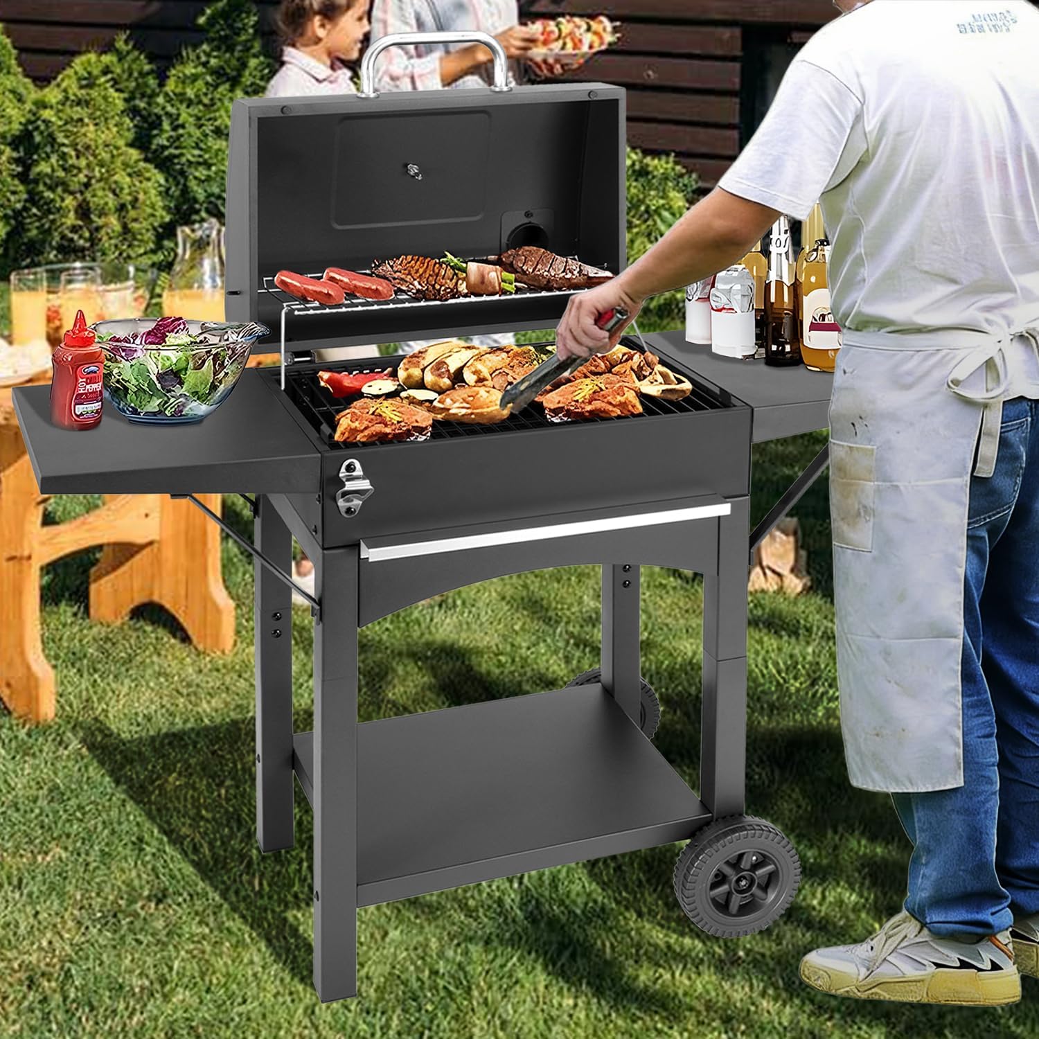Detalle 2 de Portable BBQ Barbecue Grill Outdoor Compact Smoker