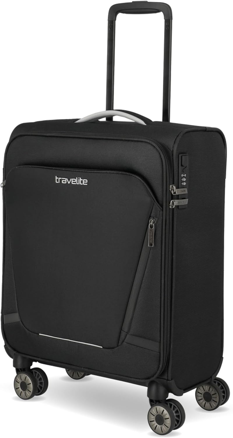 Detalle de travelite JETPACK Handgepäckkoffer 55x40x20 cm (ultraleicht, 4 Rollen) für Ryanair & Condor