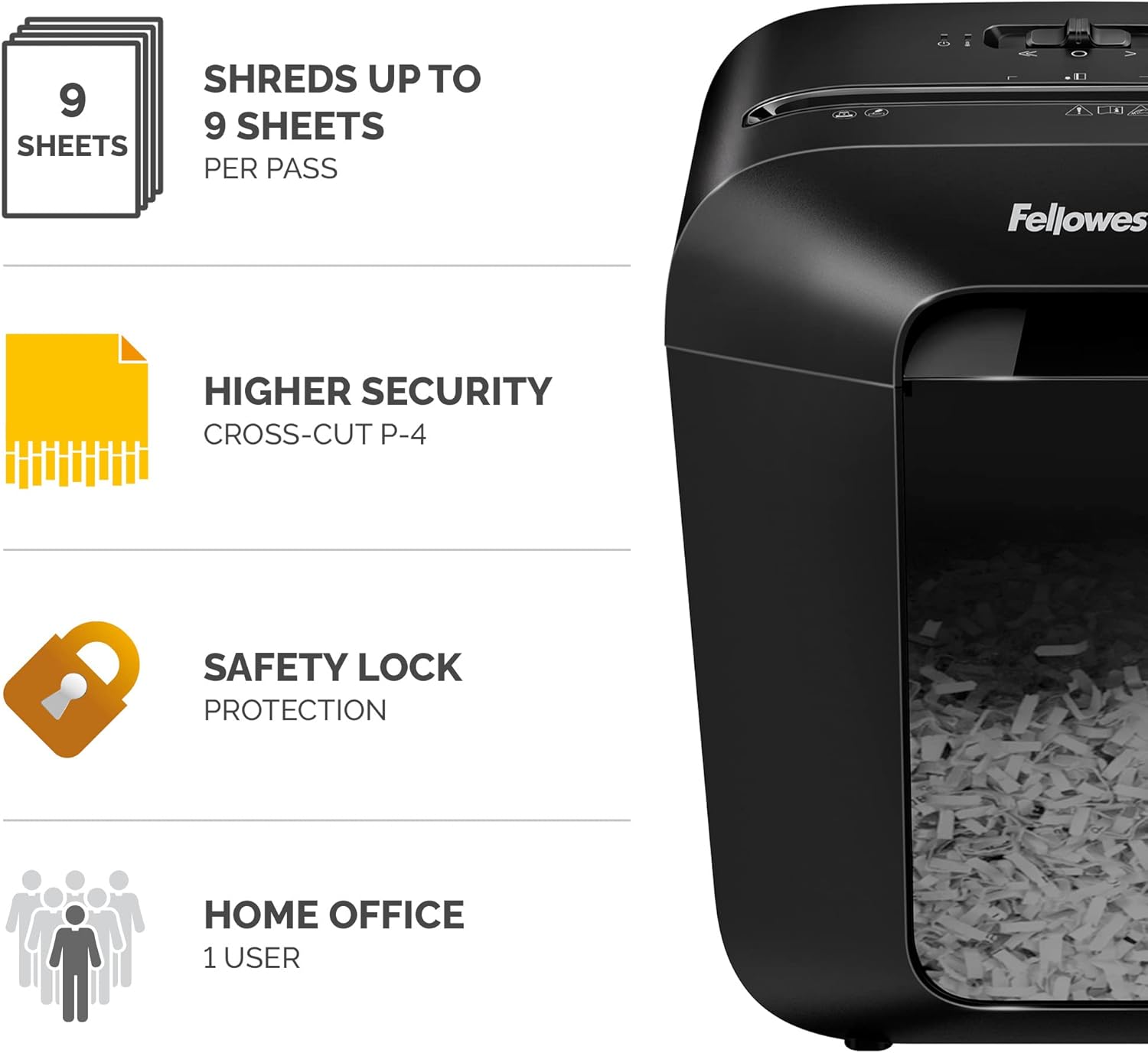 Detalle 2 de Fellowes LX50 Paper Shredder for Home Office Use