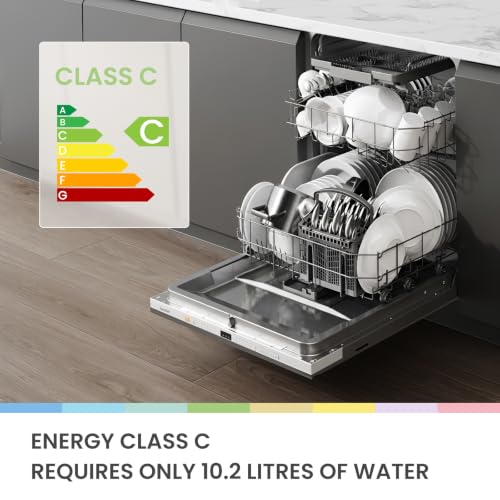 Detalle 2 de COMFEE' Fully Integrated Dishwasher, 14 Place Settings, Wi-Fi and Auto Door Drying