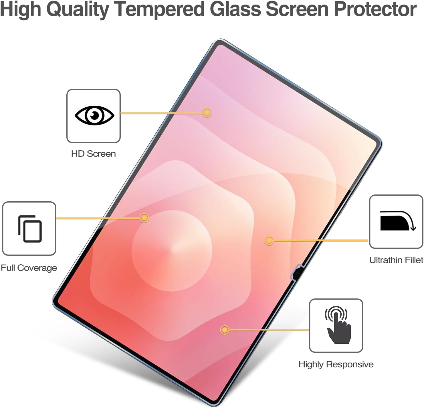 Detalle 2 de ProCase 2 Pack Tempered Glass Screen Protector for Galaxy Tab S11 Ultra 2025 / S10 Ultra 2024 / Tab S9 Ultra 14.6" 2023 / S8 Ultra 2022