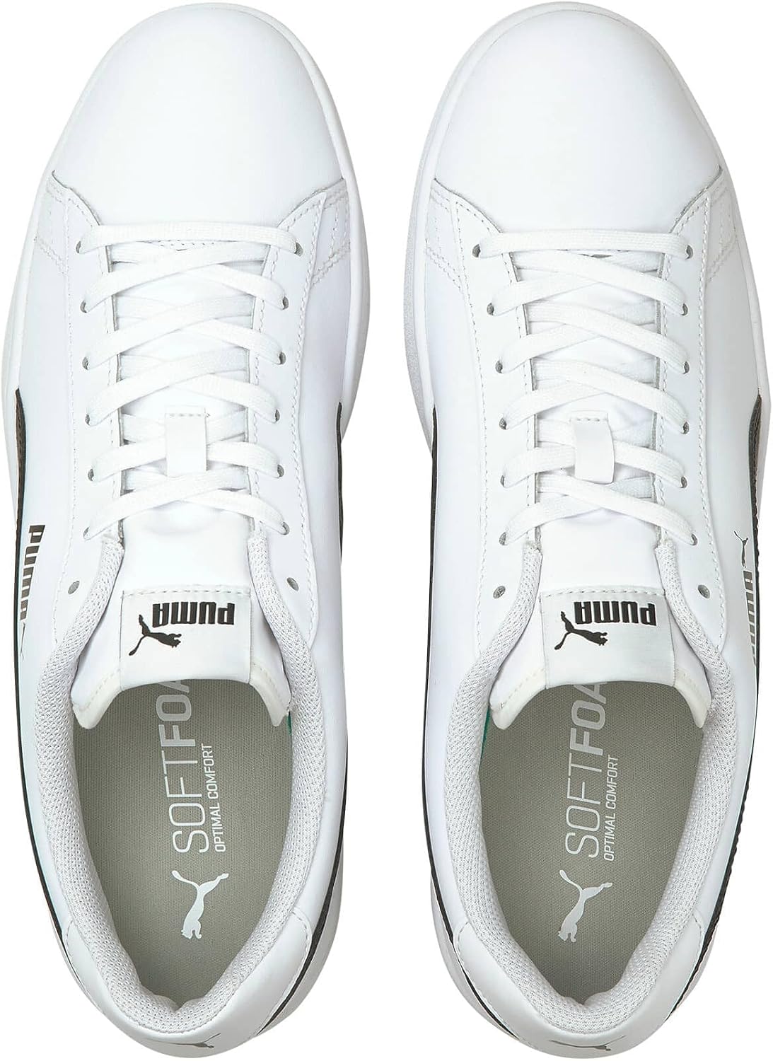 Detalle de PUMA Smash V2 L Sneakers Unisex da Adulto – Bianco/Black, 44 EU