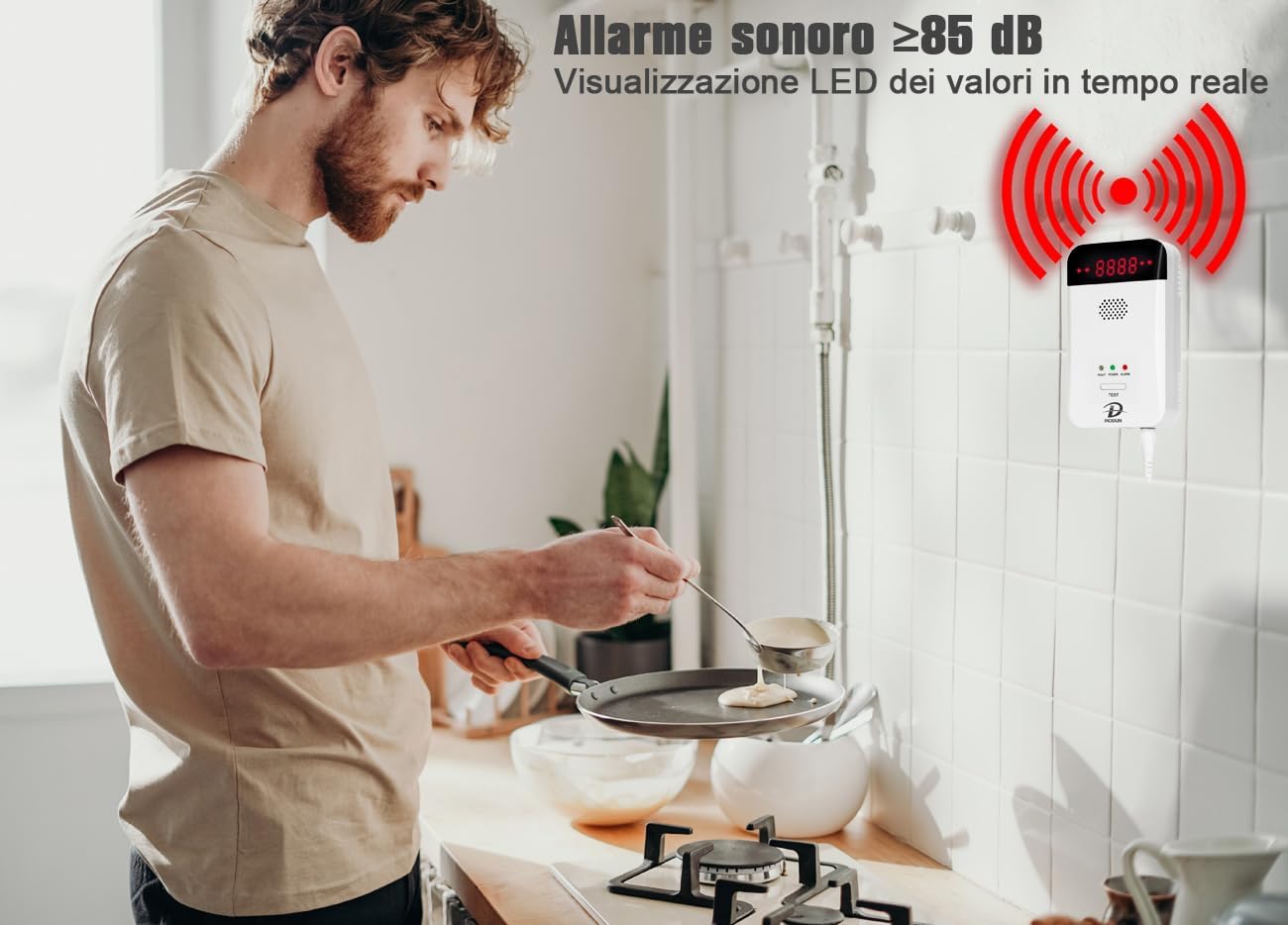 Thumbnail 6 de D MODUN Rilevatore di Gas: Sicurezza affidabile per cucina e casa