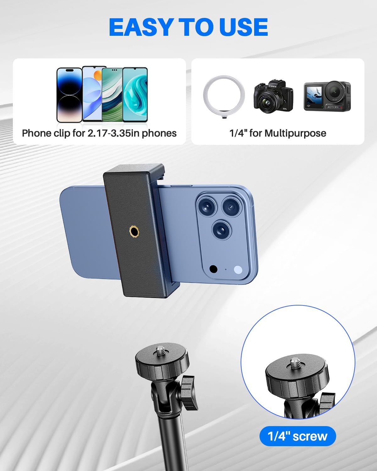 Thumbnail 4 de MIIASI 67 Inch Phone Tripod