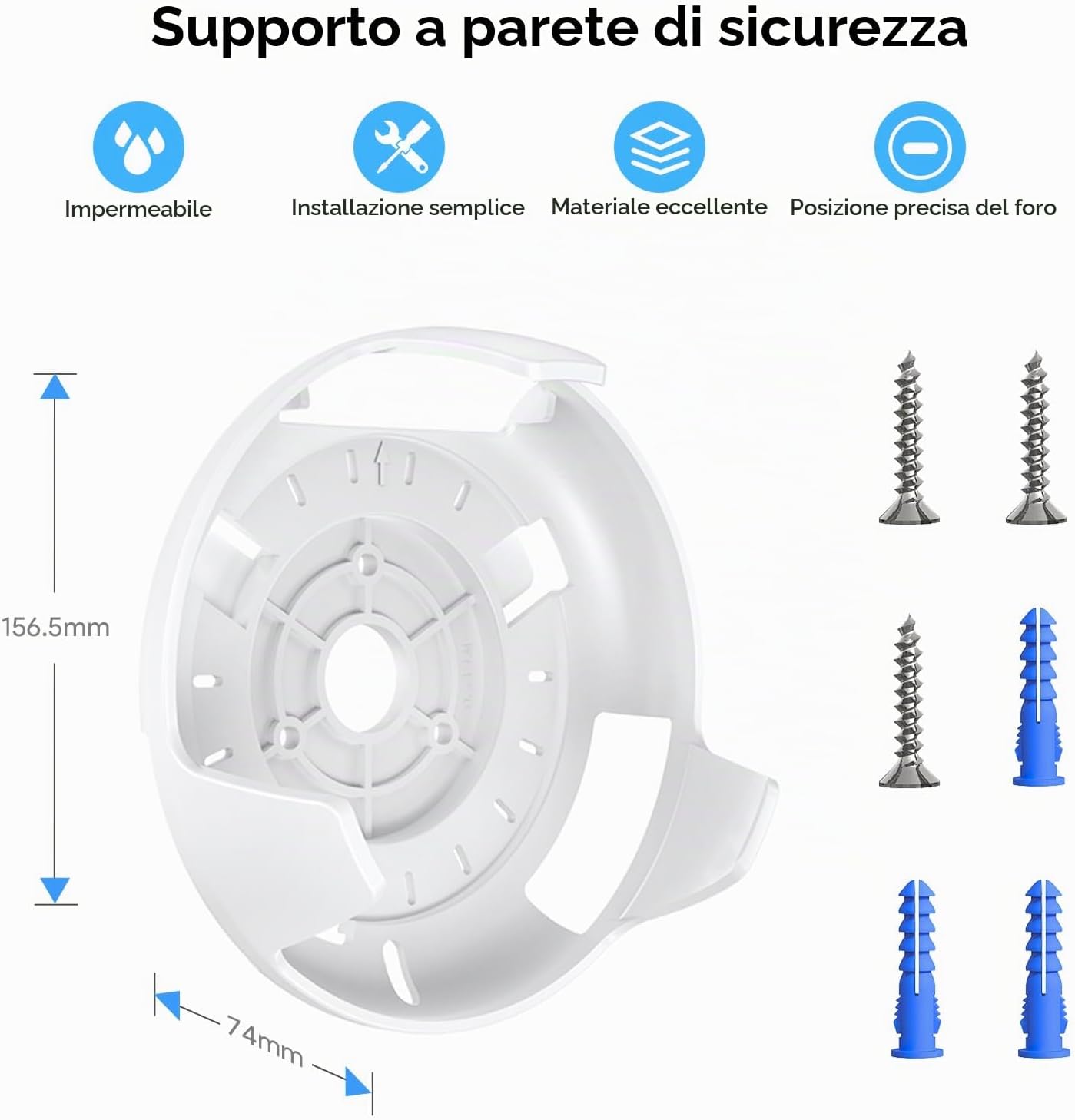 Detalle de Kit di montaggio a parete WiFi 7 per Deco BE23/BE25/BE3600/BE5000 – ottimizza spazio e gestione cavi