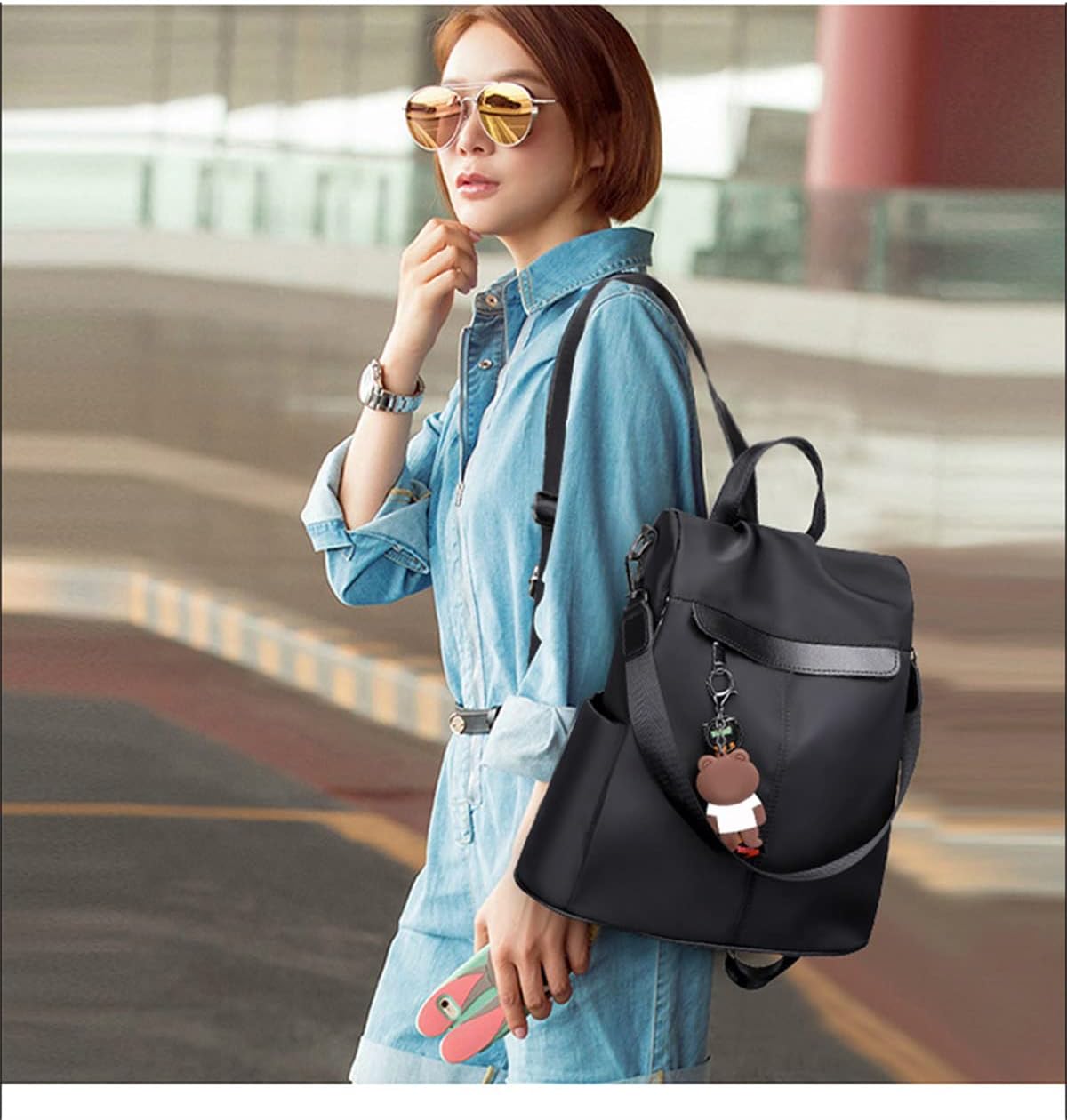 Detalle 2 de Anti theft travel backpack for women