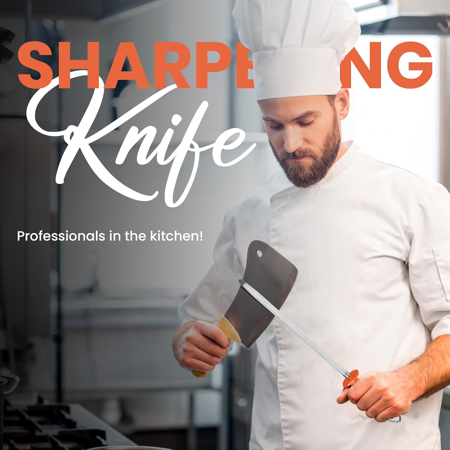 Thumbnail 5 de Utopia Kitchen Knife Sharpening Rod, 12-Inch