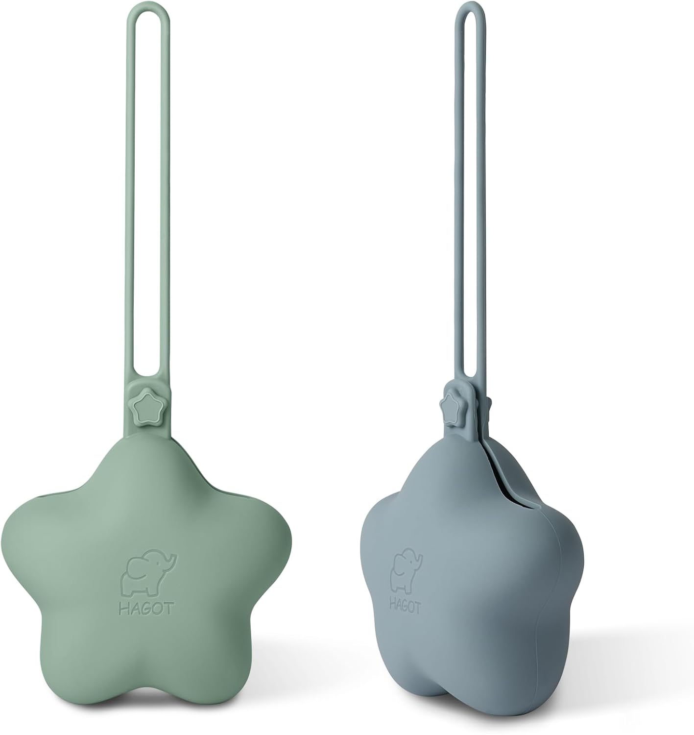HAGOT 2 Pack Silicone Dummy Holder: Universal Pacifier Case for Travel & Home