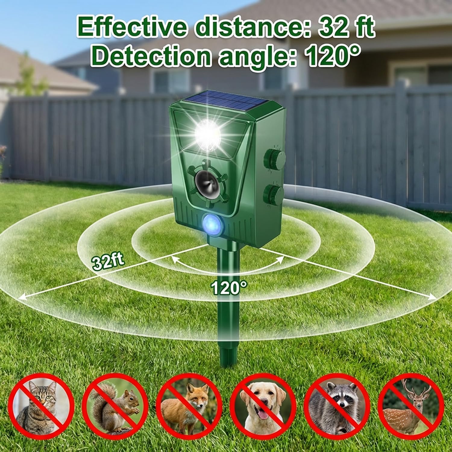 Thumbnail 2 de EMS Ultrasonic Fox Repellent: Solar-Powered Garden Deterrent