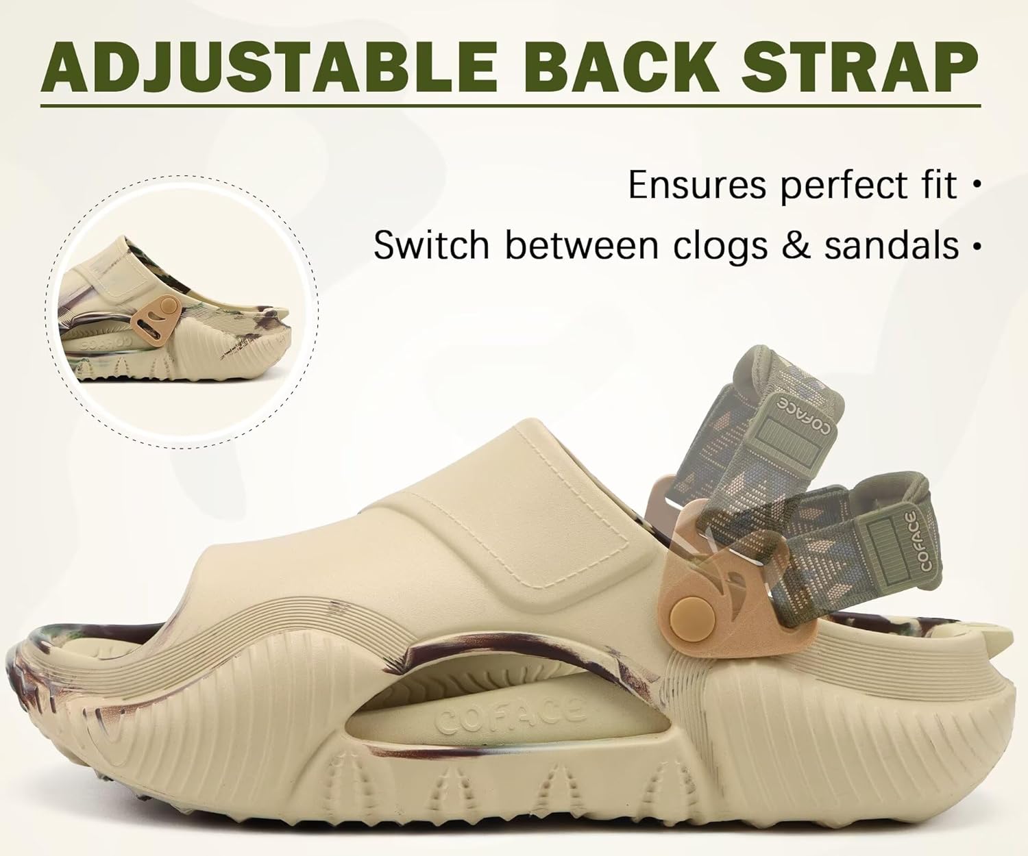 Thumbnail 4 de COFACE Mens Orthotic Clogs: Orthopedic Mules for Plantar Fasciitis and Recovery
