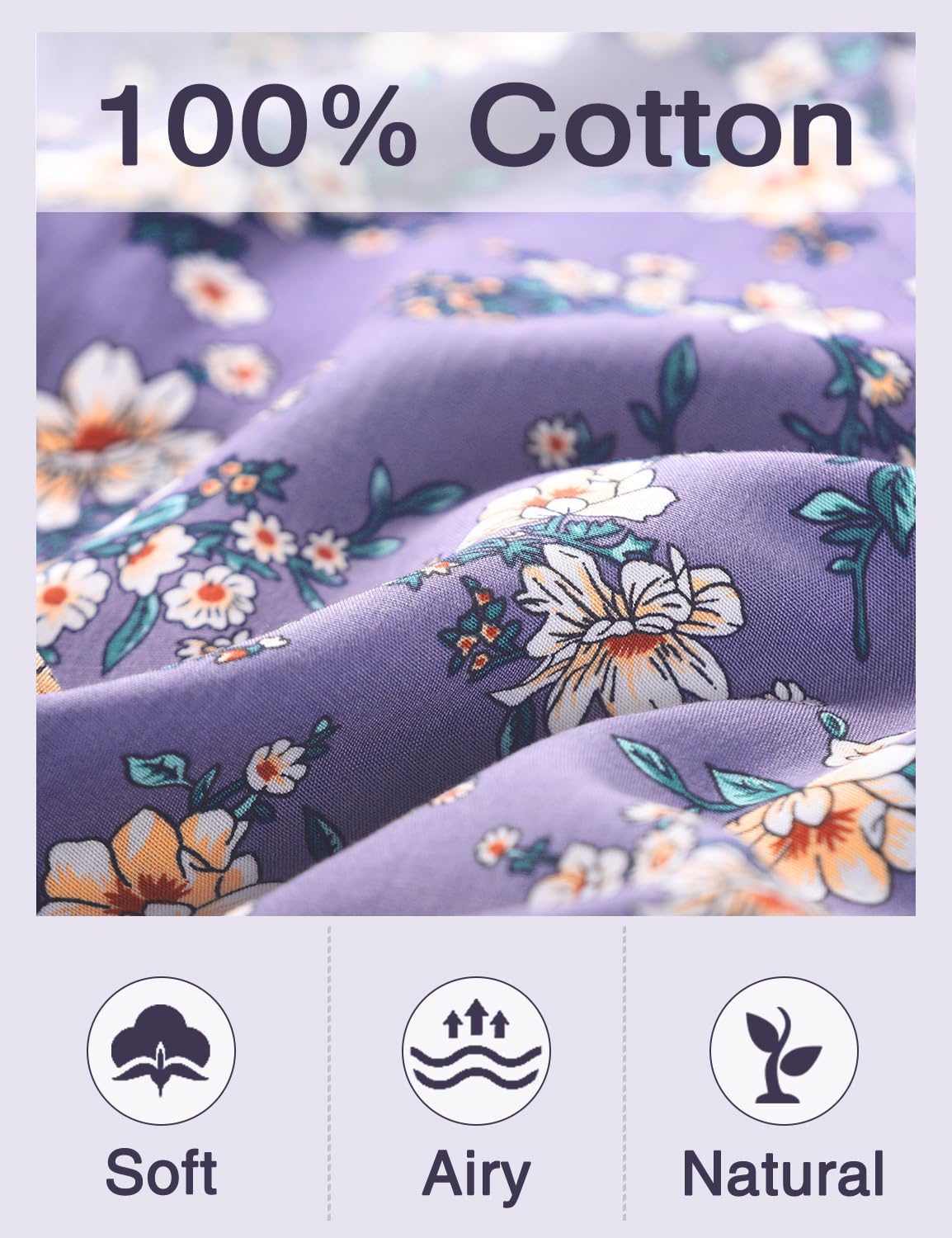 Thumbnail 3 de YESNO Women’s Summer Boho Cotton Jumpsuit with Wide-Leg Overalls, Floral Print & Pockets