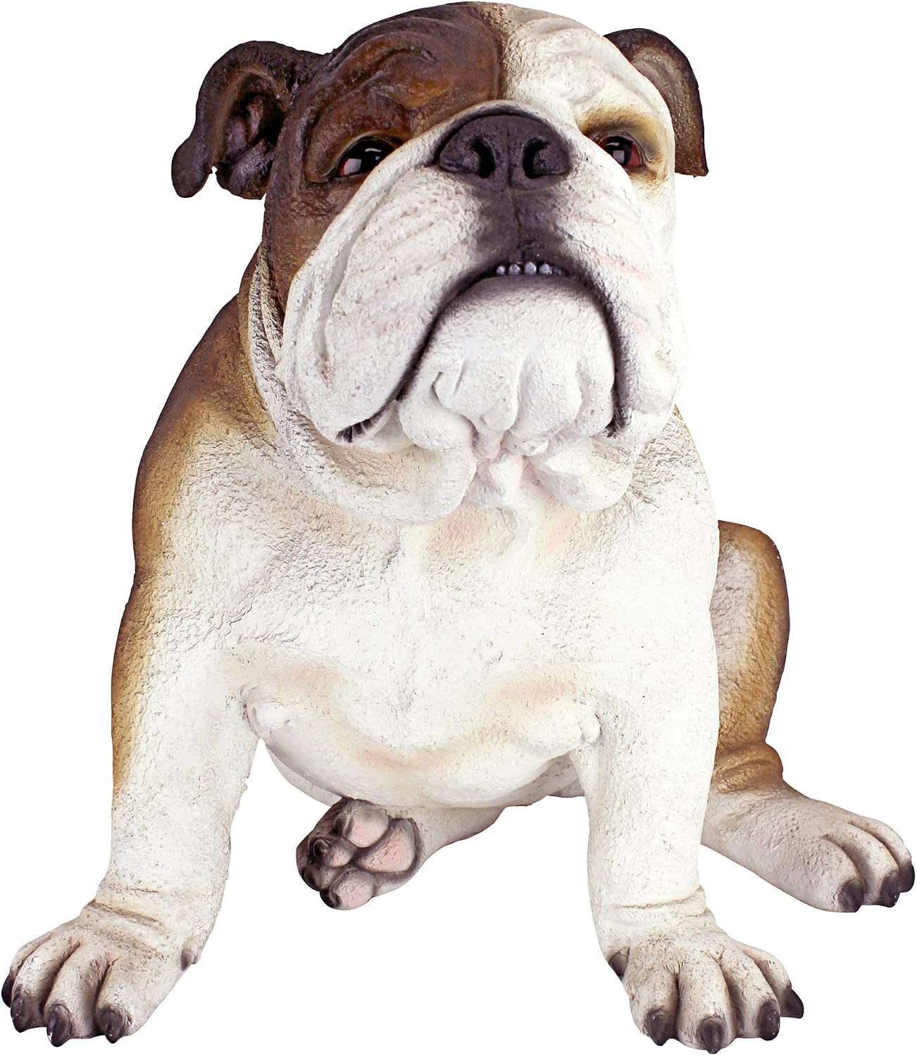 Detalle de Design Toscano DB383052 Buster – figurka buldoga do ogrodu, żywica, ręczne malowanie