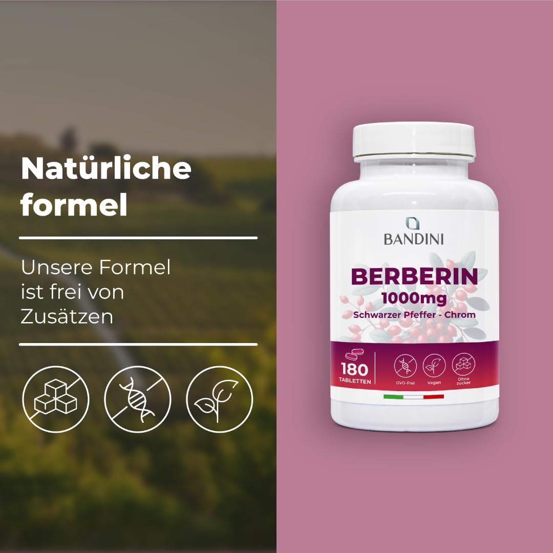 Thumbnail 3 de Bandini Berberin 1000mg 180 Tabletten 💊